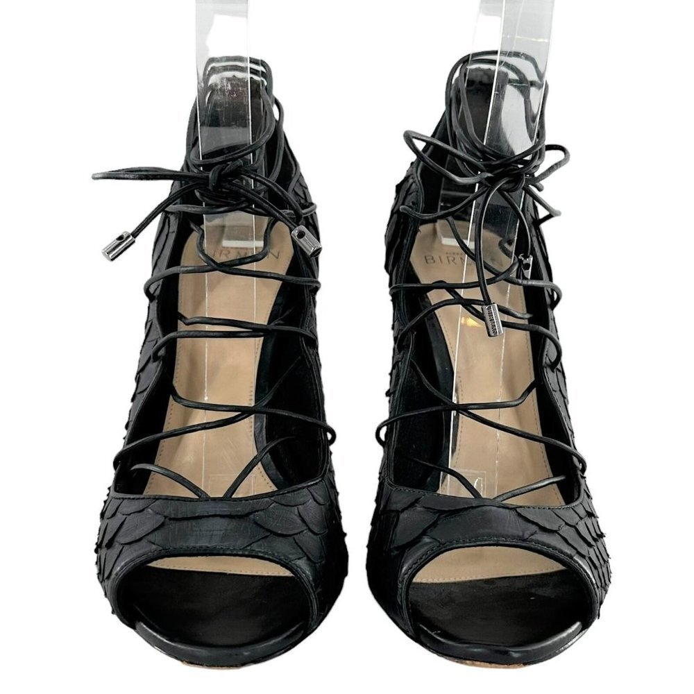 Alexandre Birman Donna Black Python Textured Leat… - image 3